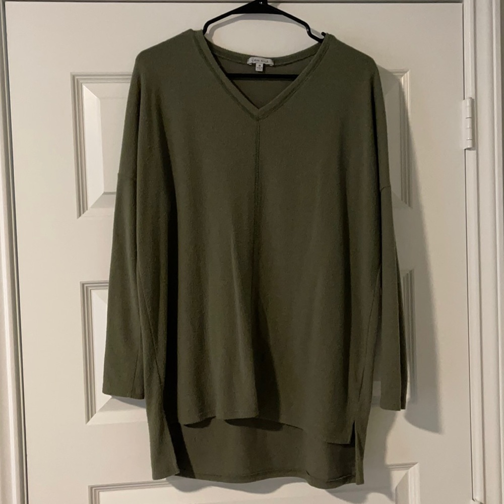 White Birch | L/S Olive Green Sweater